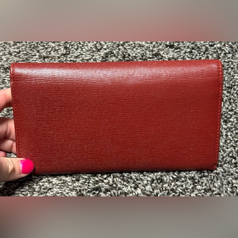 Gucci leather continental dark red wallet - Picture 2 of 16